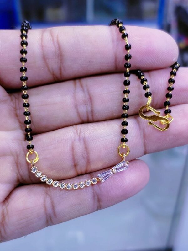 Gold Plated Delicate Pendent CZ Mangalsutra