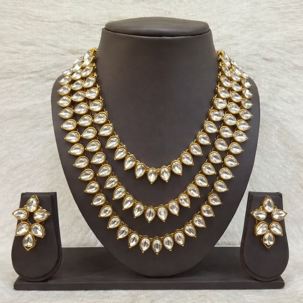 Gold Plated Kundan Jewelry Set